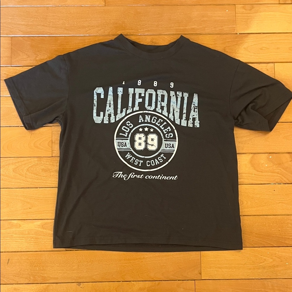 SHEIN Black California Graphic Tee